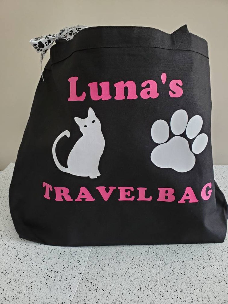 Pet Overnight Bag Pet Dog Cat Personalized Travel Bag Etsy