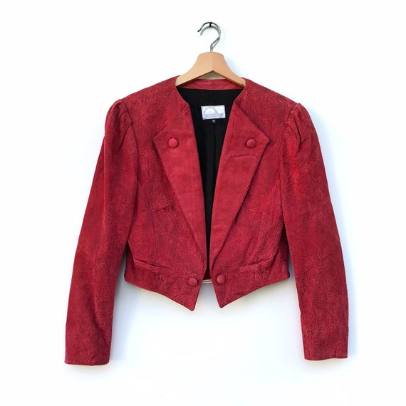 Vintage leather bolero jacket