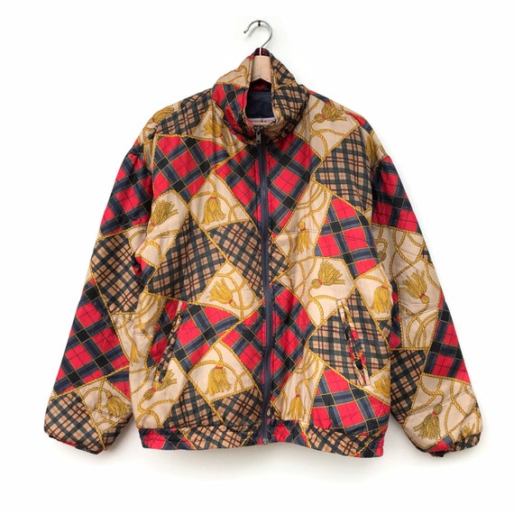 Vintage silk baroque bomber
