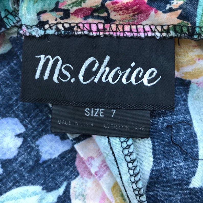 Vintage floral dress size 7 made in USA