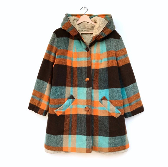 Vintage checked reversible jacket
