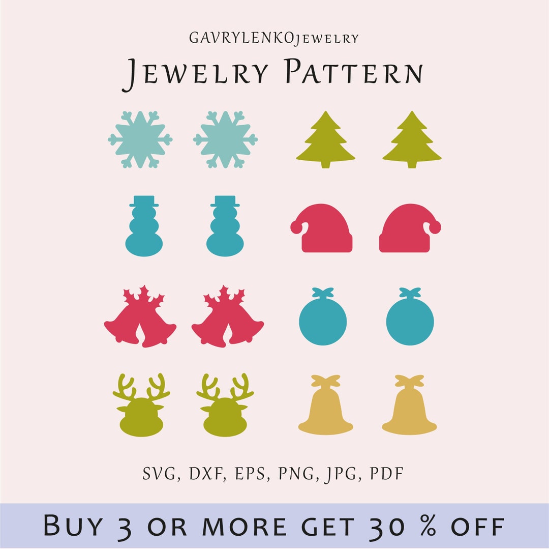 Christmas Stud Earrings SVG Snowflake Earrings Cut Pattern Etsy
