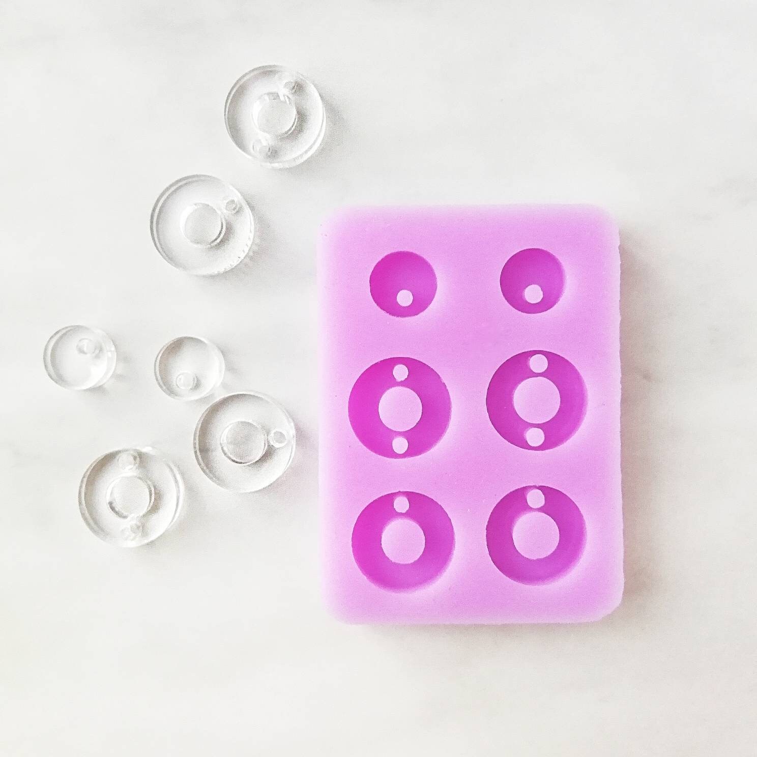 Circle resin mold Polymer clay form Supplies geometric Etsy