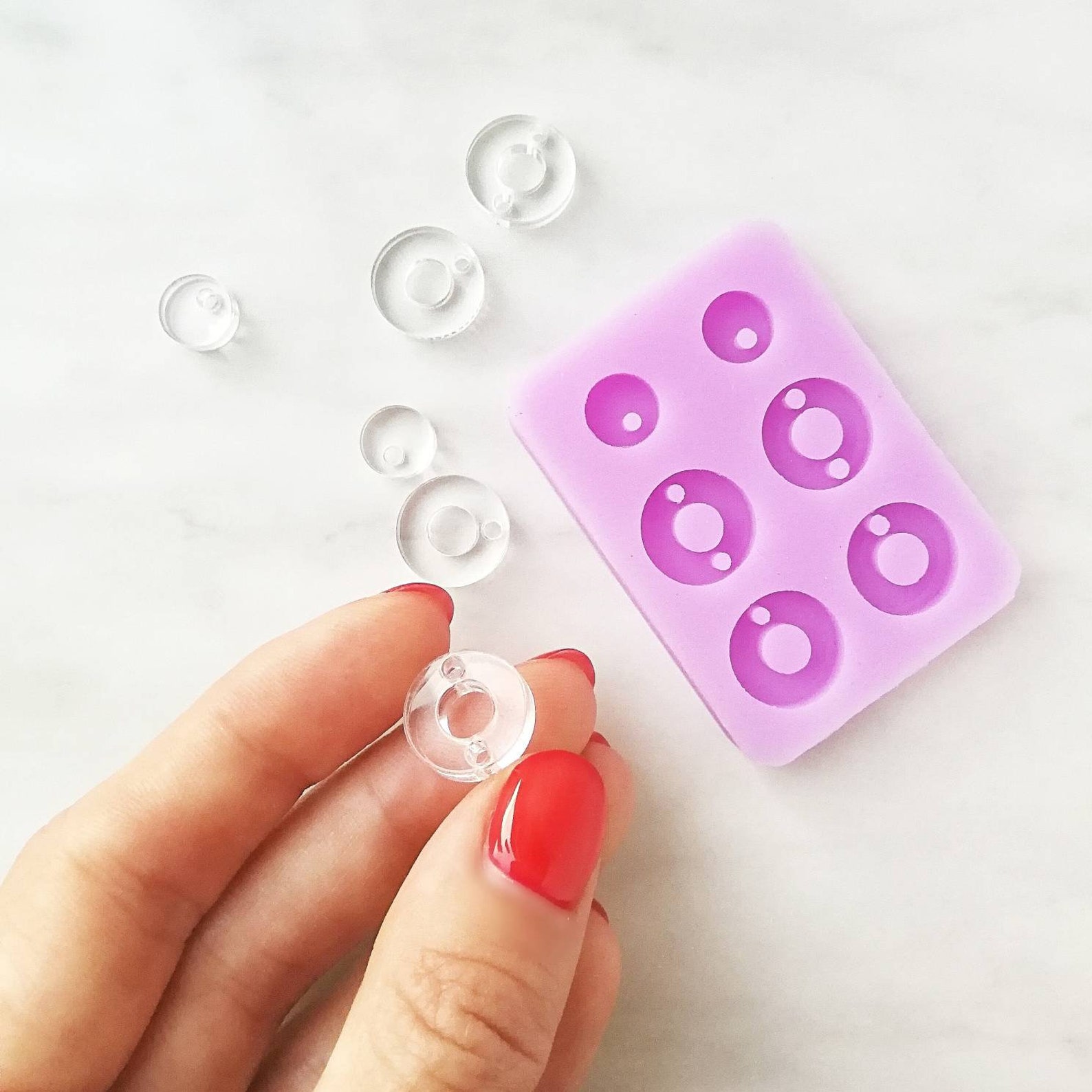 Circle resin mold Polymer clay form Supplies geometric Etsy