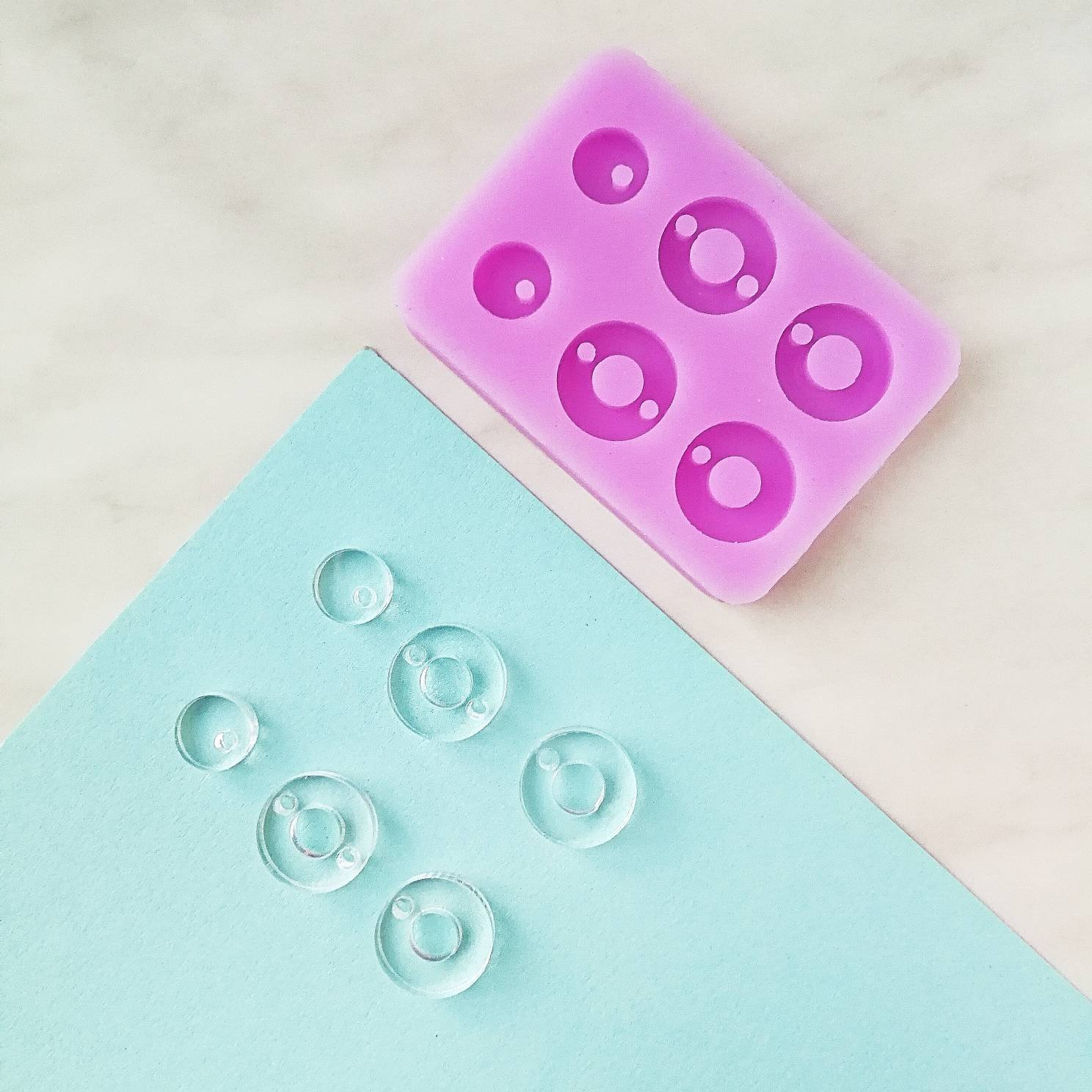 Circle resin mold Polymer clay form Supplies geometric Etsy