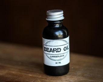 Beard Oil Glass 1 oz Bottle, Sandalwood, Beard Grooming, Gift For Men, Valentines Day Gift for Husband, Gift for Boyfriend, Free Shipping