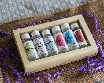 Essential Oils Set of 6 Oils Pure Natural Aromatherapy oils 5ml by Oily Blends Free Shipping