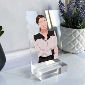 Custom Minimalist   Portrait Faceless Illustration  Faceless   Art Printable Art  Profile picture. Personalized Gift.
