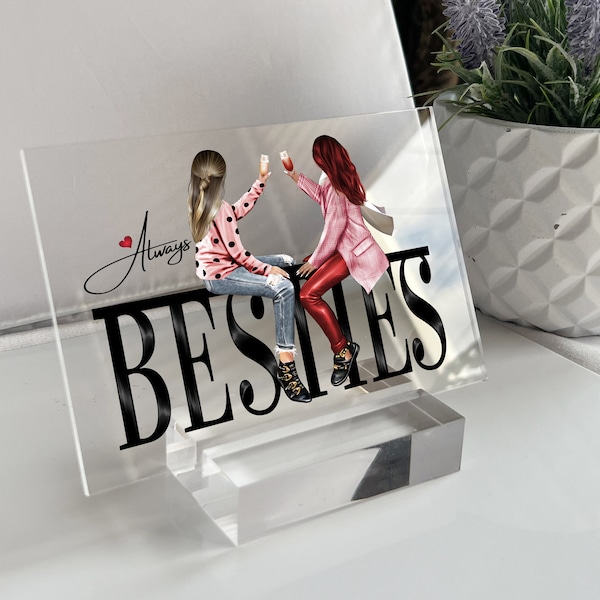 Custom Best Friend Gifts, Gift for Best Friend Female, Best Friend Print, Best Friend Portrait, Gifts for her, Friend gifts for Woman