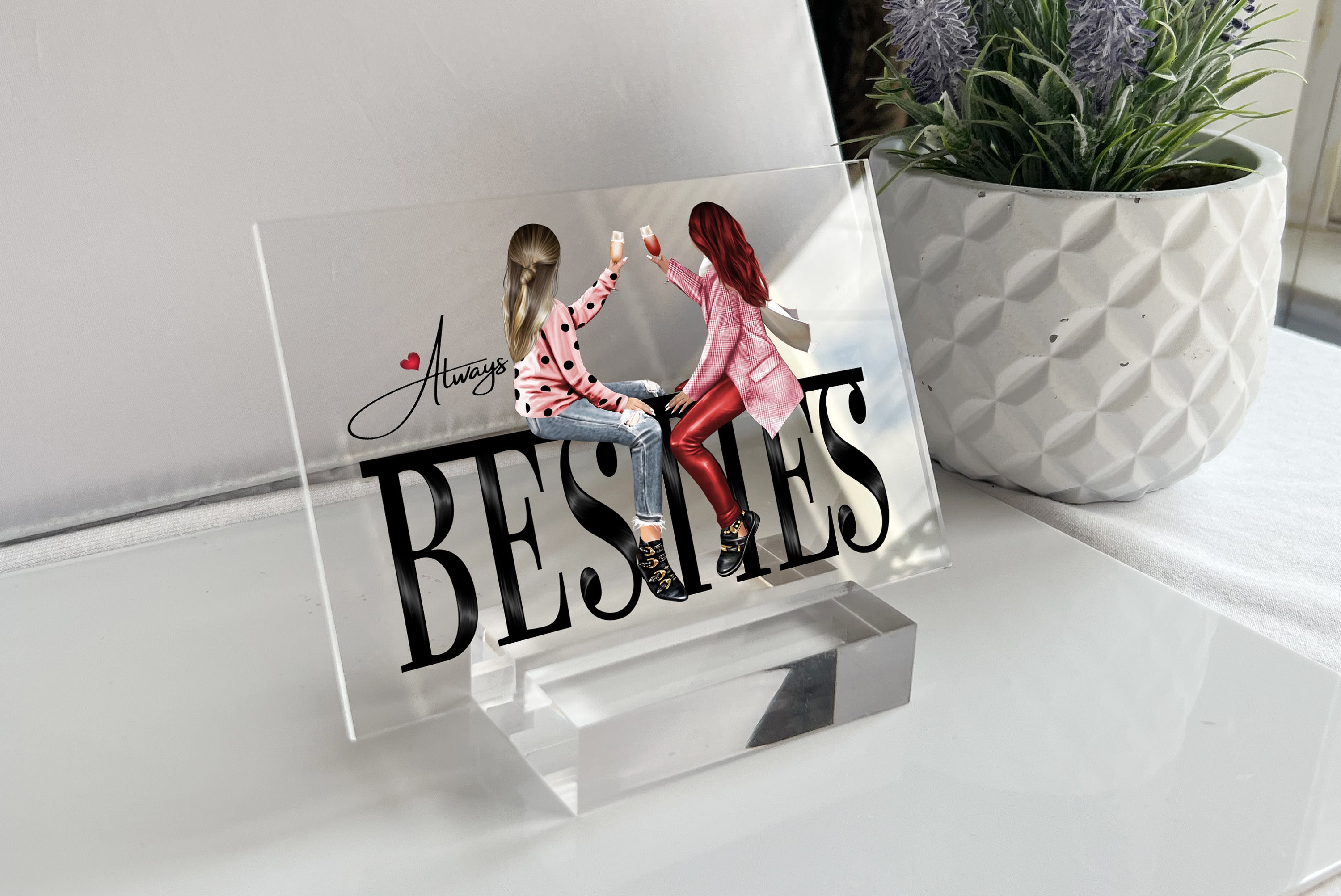 Custom Best Friend Gifts, Gift for Best Friend Female, Best Friend Print, Best  Friend Portrait, Gifts for Her, Friend Gifts for Woman 