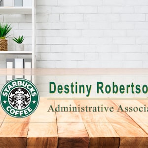 Personalized Logo Name Plate for Desk  Custom Office Decor Nameplate Sign  Office Desk Name Plate Teacher  Gift