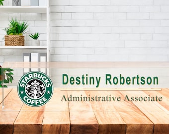 Personalized Logo Name Plate for Desk  Custom Office Decor Nameplate Sign  Office Desk Name Plate Teacher  Gift