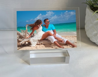 Personalized Photo Print Plaque With Custom Message