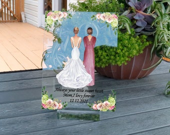 Regalo personalizado de la madre de la novia, impresión de boda personalizada, madre de la novia, ilustración de la madre de la novia, retrato de la madre de la novia