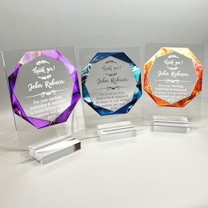 Personalized Employee Award, Retirement Appreciation, for Manager, Staff, Retirement Award Custom Award Plaque 6x8,4x6 inch , Thank you