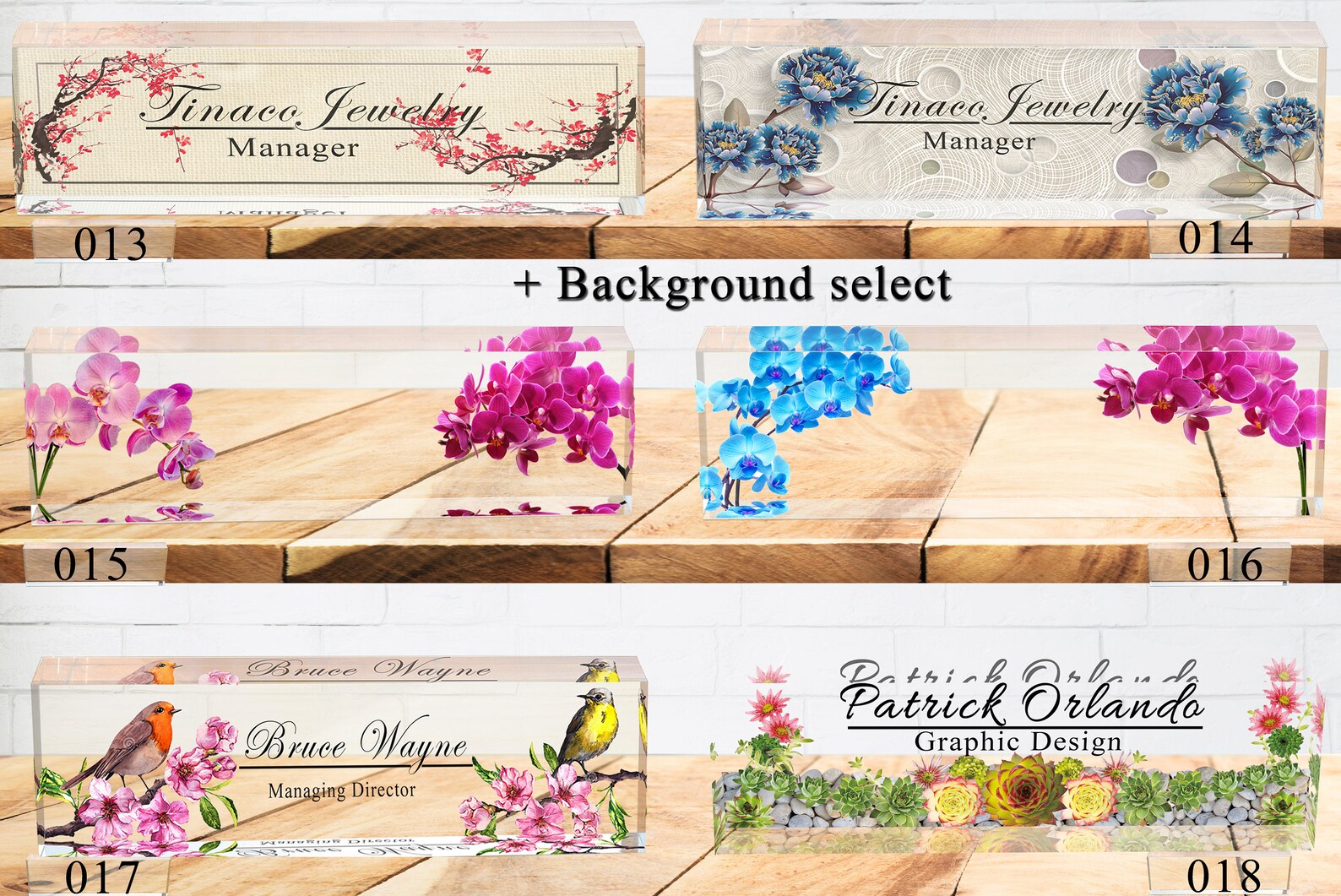 Personalized Desk Name Plate - Custom Acrylic Office Sign, Modern Desk Decor For Women & Professionals