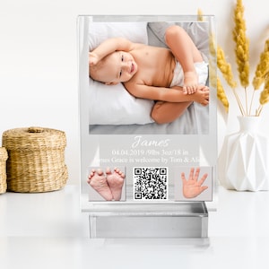 Tina & Co Baby Hand  and Footprint Kit Baby  Picture Frame  Keepsake  Personalized  Baby Shower Gifts, for Newborn Boys Girls  New Mom