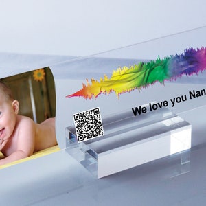 Soundwave Art , Art Soundwave Gift Sound Wave, Sound Wave Print,Custom Voice Message or Song, Acrylic Block.