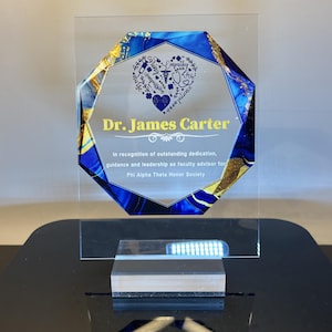 Custom Employee Award, Retirement Appreciation, for Manager, Staff, Retirement Award Custom Award Plaque 6x8,4x6 inch, Thank you