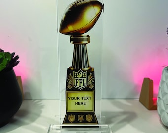 Tina&Co Personalized Fantasy Football Trophy  Customized Fantasy Football Trophy 2024 Awards and Trophies   Designs with Engraving Included