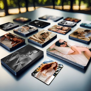 Portemonnee met gegraveerde afbeelding, gepersonaliseerde fotokaart portemonnee, gepersonaliseerde berichtkaart, lasergegraveerde of afgedrukte foto Love Note Card