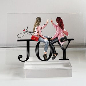 Custom Best Friends Portrait ,Personalized Illustration , BFF , Sisters , Roommate Present , Moving Away ,Birthday Gift , Social Distance
