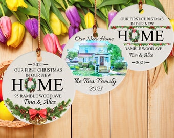 First Home For Couple Real Estate Gift, Christmas Gift, Housewarming Gift, New Home Keepsake, New Home Ornament