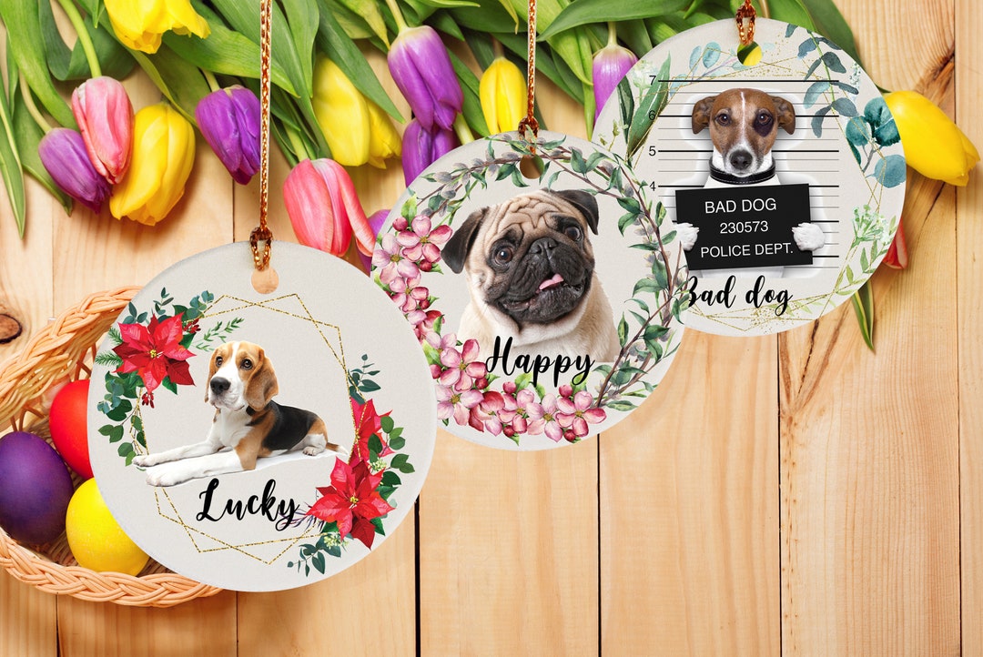Personalized Pet Ornament With Photo, Custom Dog Ornament, Dog Photo ...