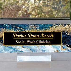 Personalized Name Plate for Desk  Custom Office Decor Nameplate Sign  Office Desk Name Plate Teacher  Gift