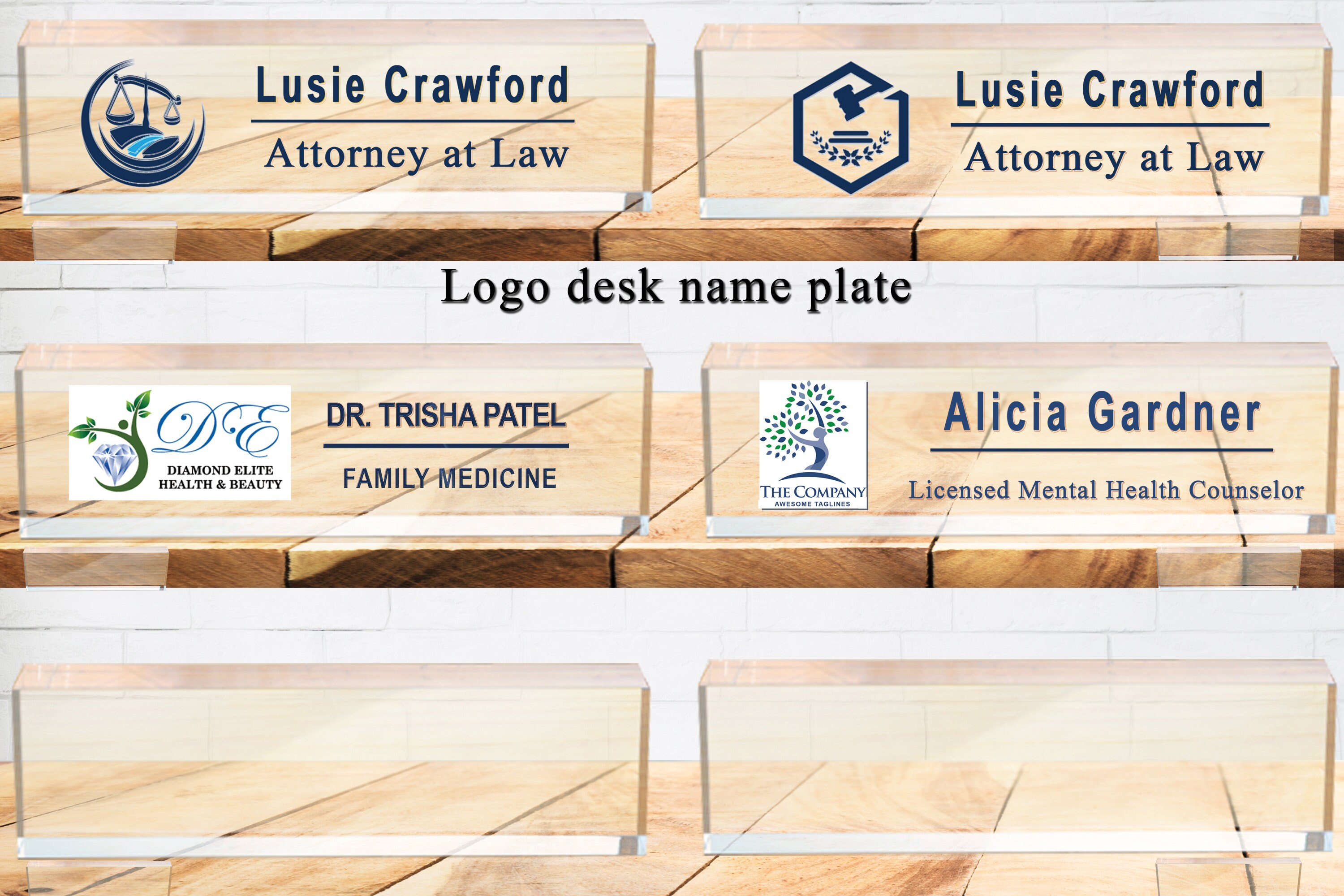 Personalized Logo Name Plate for Desk Custom Office Decor Etsy