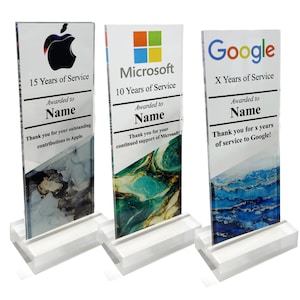 Personalized Acrylic Trophy Custom Award for Corporate or Company Anniversary Ceremony