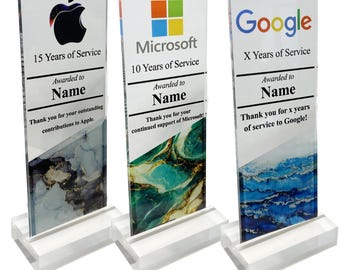 Personalized Acrylic Trophy Custom Award for Corporate or Company Anniversary Ceremony