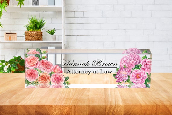 Name Bar For Desk Personalized Acrylic Desk Name Plate - Custom Office ...