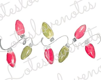 Kerstverlichting illustraties