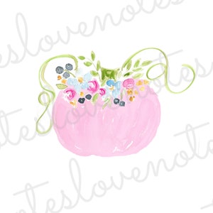 Pink Floral Pumpkin