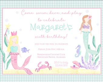 Mermaid Lagoon Invitation | Mermaid Birthday (Digital Download)
