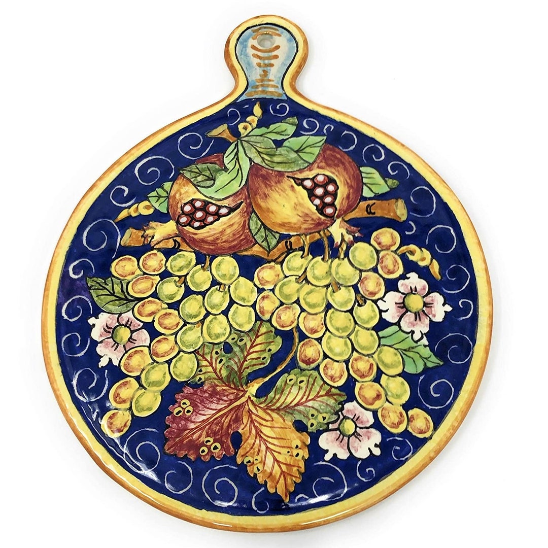 Italian Ceramic Art Utensil Kitchenware Trivet Tile Pottery Collection ...
