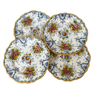 Italian Ceramic Art Pottery Dinnerware set Serving Plate Dishes Kitchen Decor Pattern Lemons Hand Painted Made in ITALY Tuscan