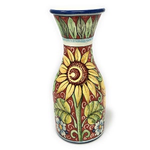 Vase poterie d&#39;art en céramique italienne pichet gal 0,264 peint à la main fabriqué en ITALIE Florence toscane