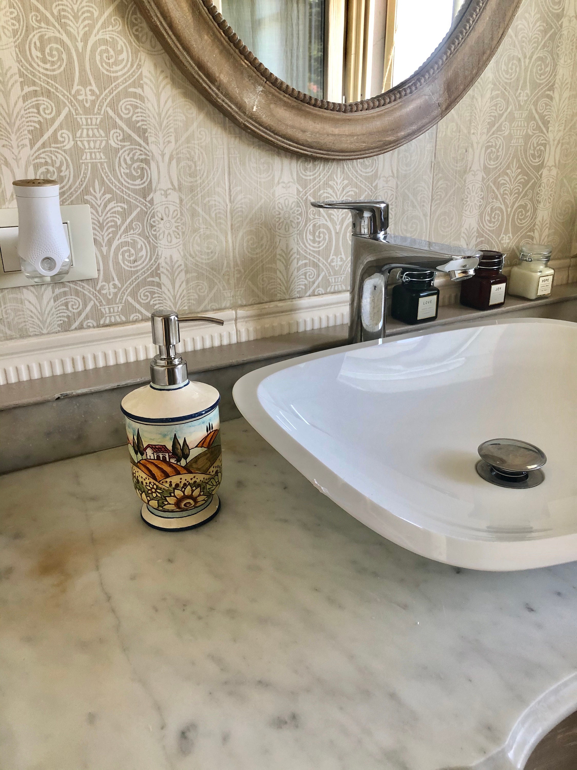 Italian Ceramic Soap Dispenser with Rust Proof Stainless for Etsy