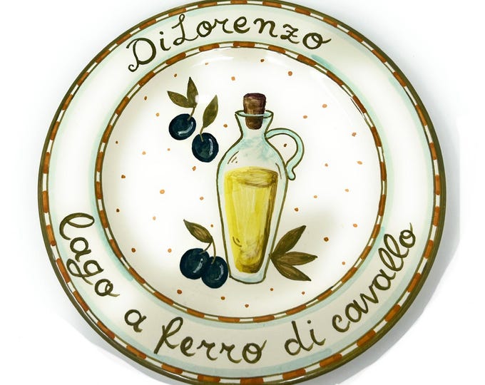 Italian Ceramic Art Pottery Dinnerware set Serving Plate Dishes Kitchen Custom Personalized Hand Painted Made in ITALY Tuscan