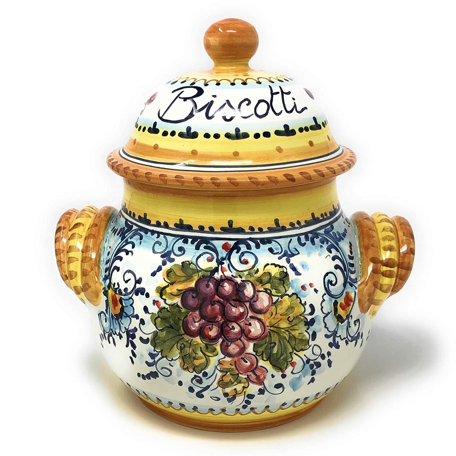 Ricco Biscotti Jar - Italian Pottery Outlet Ricco Biscotti Jar - Italian Pottery Outlet