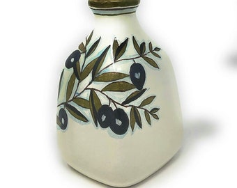 Italienische Keramik Kunst Kräuter oder Blumenvase Keramik dekoriert Land Hand bemalt Made in ITALY Toskanischen