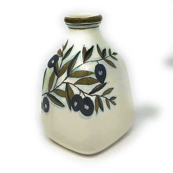 Italian Ceramic Art Herbs or Flower Vase Pottery Decorated Country Hand Painted Made in ITALY Tuscan