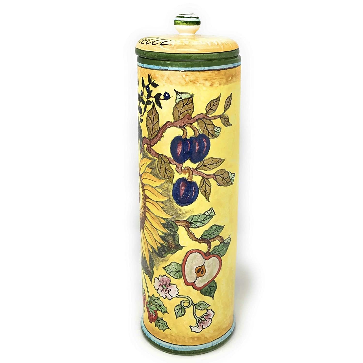 Italian Ceramic Pasta Spaghetti Canister Jar Container Pottery Etsy