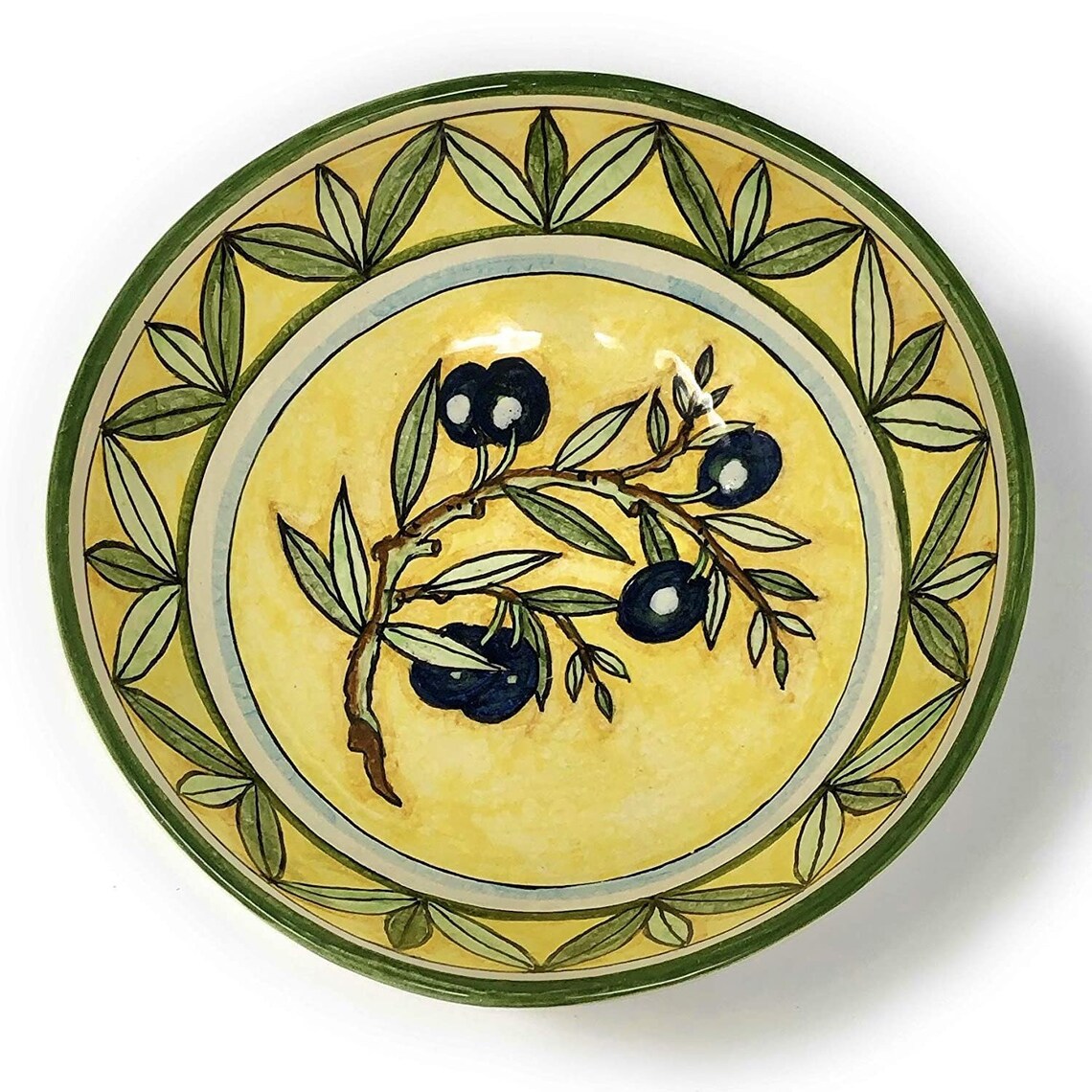 Italian Ceramic Small Bowl Decorated Olives Yellow Art Pottery Etsy 日本