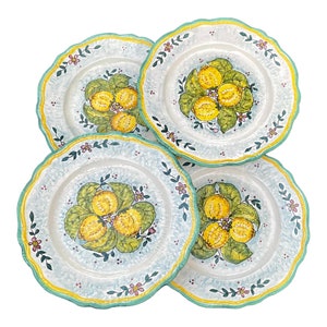 Italian Ceramic Art Pottery Dinnerware set Serving Plate Dishes Kitchen Decor Hand Painted Made in ITALY Tuscan