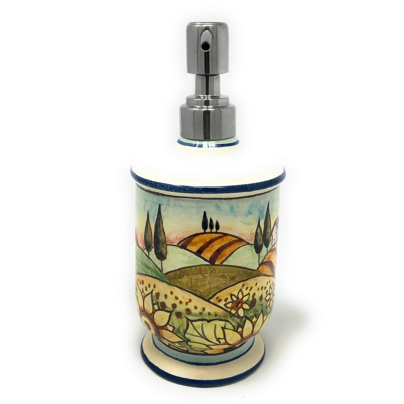 Italian Ceramic Soap Dispenser with Rust Proof Stainless for Etsy