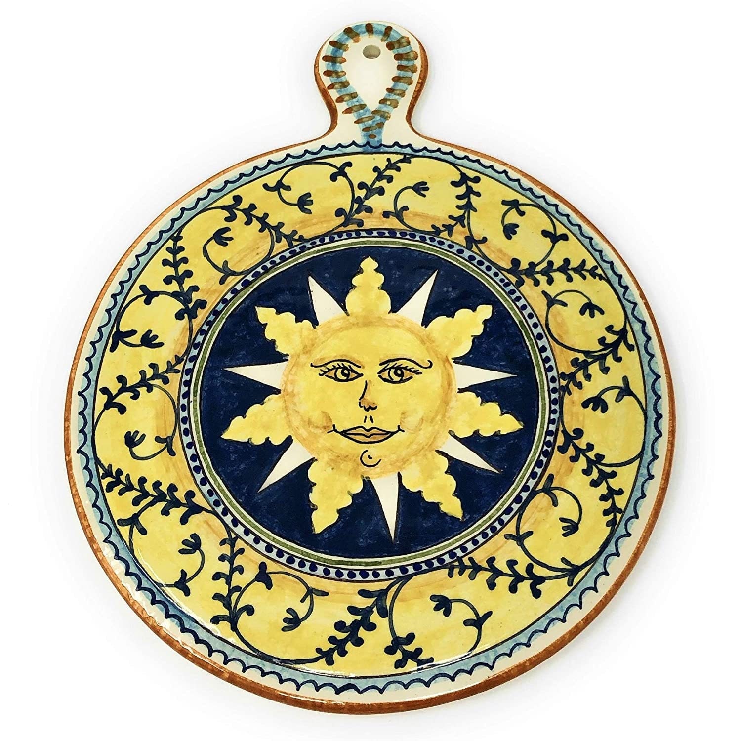Italian Ceramic Art Trivet Pottery Collection Sun Hand Painted Made in ...