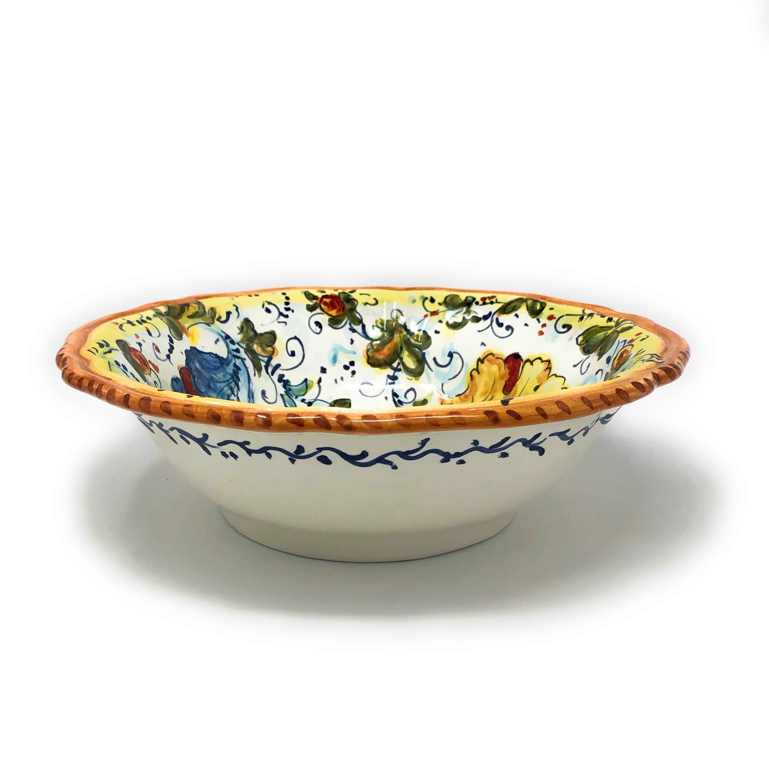 Handcrafted Italian Face Serving Bowl